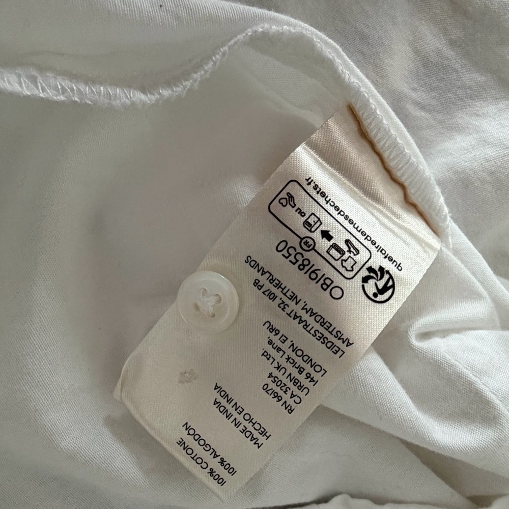 Maeve The Bennet Buttondown White Muscle Tank Shirt, Small - Picture 13 of 13